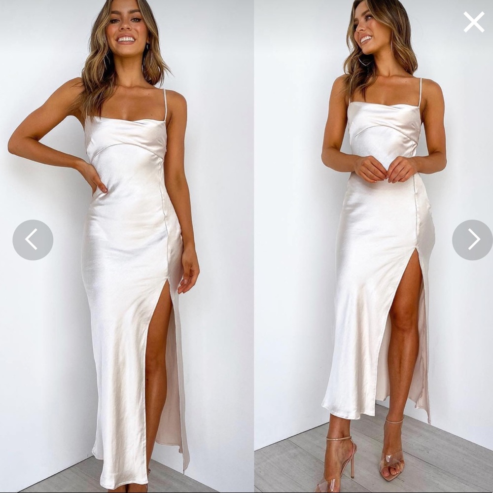 Petal and Pup Chela dress in champagne